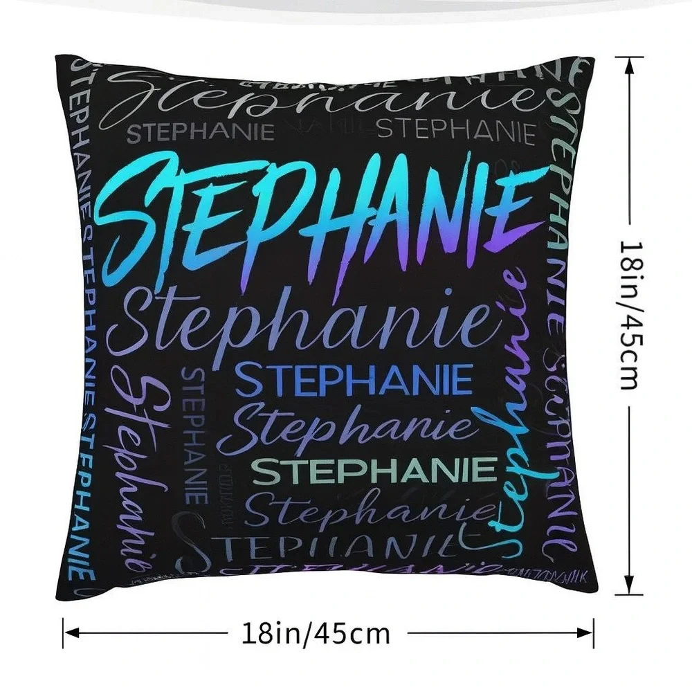 Multicolor Name Typography Pillow‎